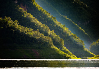 Mountain and tree shape of nature