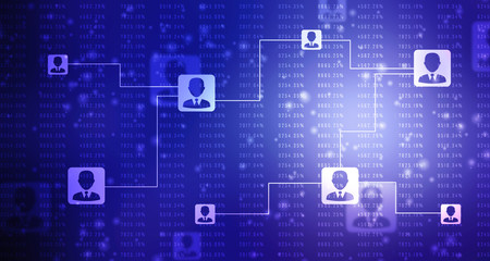 2d illustration Business Network 