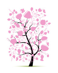 Obraz na płótnie Canvas Art floral tree for your design