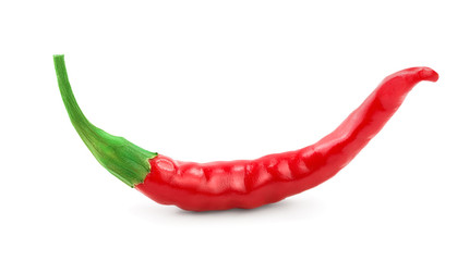 red hot chili peppers isolated on white background