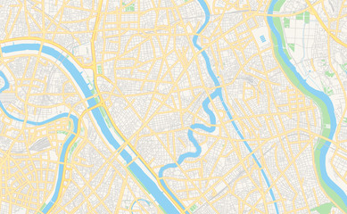 Printable street map of Katsushika, Japan
