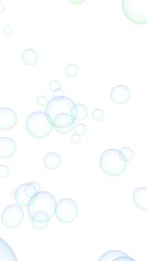 Light blue colored background with purple bubbles. Wallpaper, texture purple balloons. 3D illustration