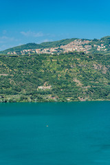 Fototapeta na wymiar Albano lake seen from Castel Gandolfo