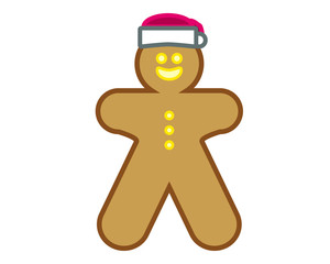 simple icon vector with gingerbread shape