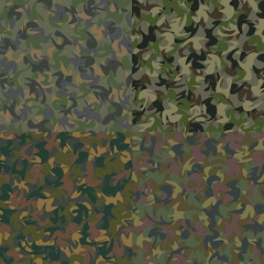 Seamless camouflage pattern, green texture for army or hunting