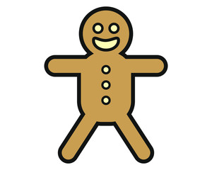 simple icon vector with gingerbread shape
