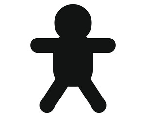 simple icon vector with gingerbread shape