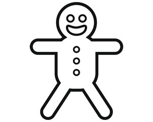 simple icon vector with gingerbread shape