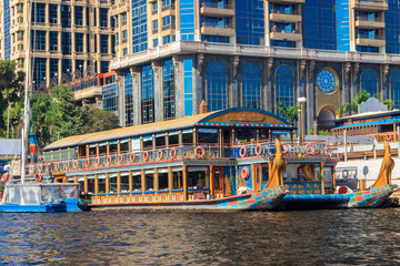 View of the Cairo city and Nile river in Egypt