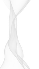 White abstract background. Fluttering white scarf. Waving on wind white fabric. 3D illustration