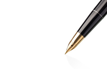 Fountan pen on white background