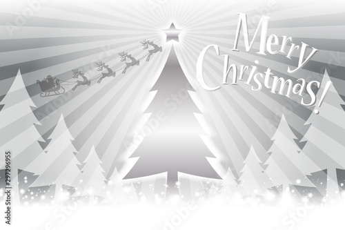 Background Wallpaper Vector Illustration Design Clip Art Free Size Happy Party Image Merry Christmas ベクターイラスト背景 冬のイベント 12月 クリスマスカード ツリー グリーティングカード 無料素材 Wall Mural Tomo00