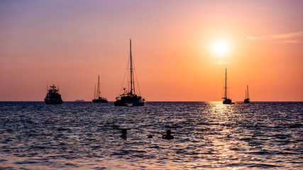 sunset in thailand