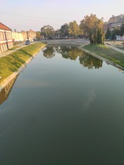 Fototapeta premium Zrenjanin Banat Serbia river Begej banks in the town