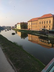 Zrenjanin Banat Serbia river Begej shore in afternoon