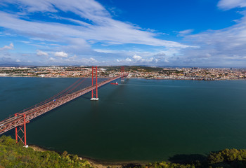 Lisbon and 25th of April Bridge - Portugal