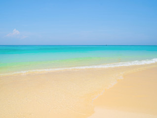 Phi Phi, Maya beach with blue turquoise seawater, Phuket island in summer season during travel...