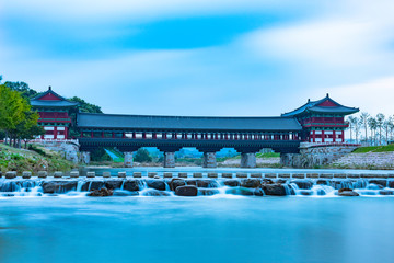 Morning Woljeonggyo Bridge in Gyeongju, South Korea