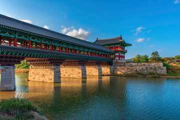Morning Woljeonggyo Bridge in Gyeongju, South Korea