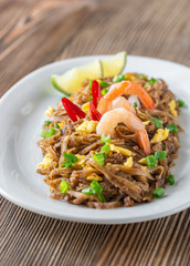 Dish of Pad Thai - Thai fried rice noodles