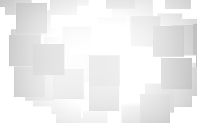 White abstract background. Misty backdrop with grey squares. 3D illustration