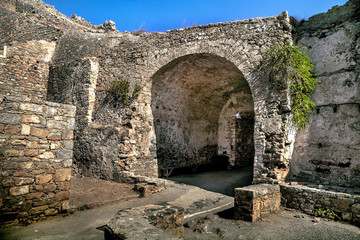 Fototapeta na wymiar Ruins on Spinalonga island. Greece. Crete.