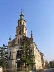 Fototapeta na wymiar Kastel Ecka Zrenjanin Serbia old Catholic church