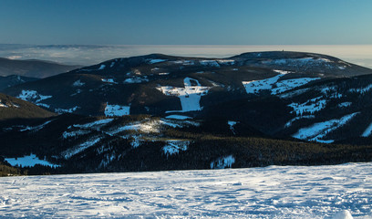 Panoramic view of Krkonoše, Pec pod Sněžkou