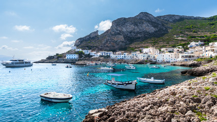 Fototapeta na wymiar The sea of Levanzo, A small island of Sicily, Italy.