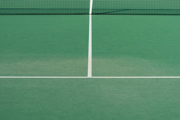 Tennisplatz mit diversen Linien in der Detailansicht