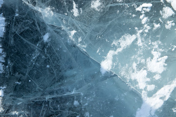 Ice texture with cracks