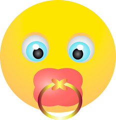 smile baby with pacifier