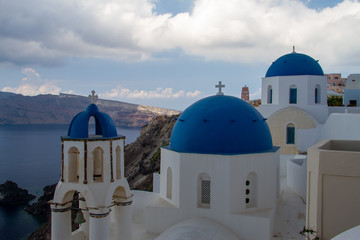 Fototapeta na wymiar greek church in santorini greece