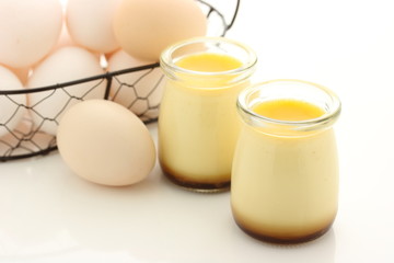プリンと卵