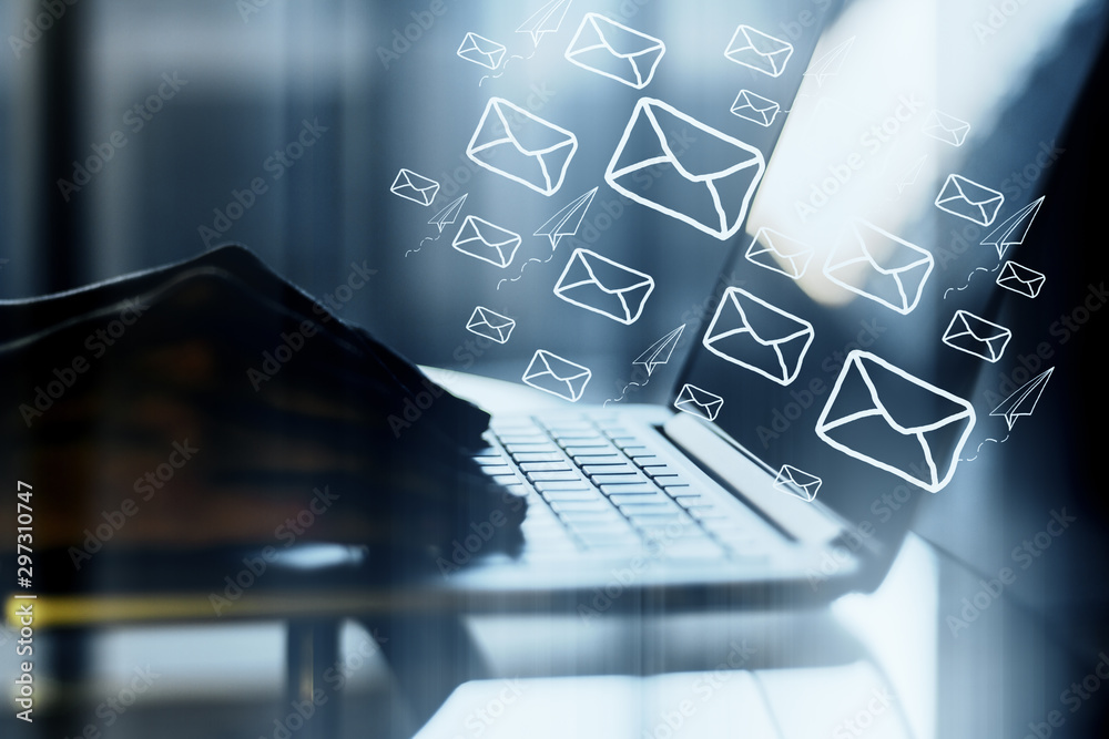 Poster e-mail network and communication concept