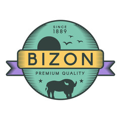 Bizon vector logo template © barsrsind