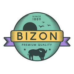 Foto op Plexiglas Bizon vector logo template © barsrsind