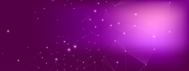 Fototapeta premium Big Data Abstract. Technology Poster. Pink 