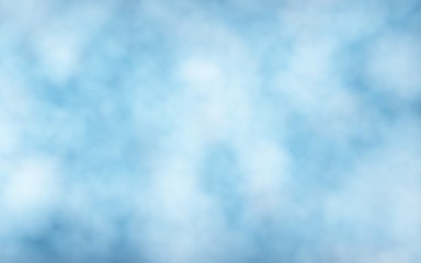 Background of abstract white color smoke isolated on blue color background. The wall of white fog. 3D illustration