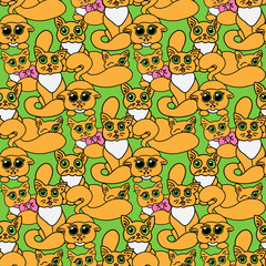 Cat seamless pattern