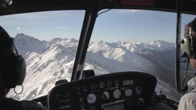 Sightseeing tour on heli of the beautiful Queenstown, Wanaka, Hawea, Central Otago, South Island, New Zealand