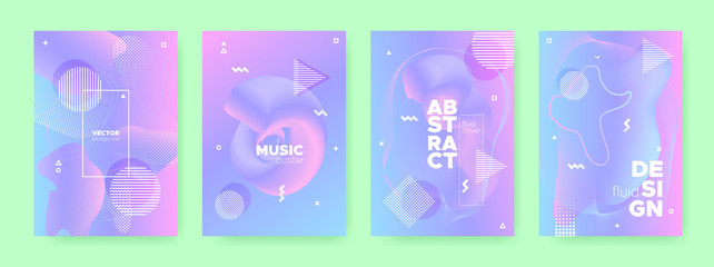 Pink Fluid Brochure. Purple Holographic 