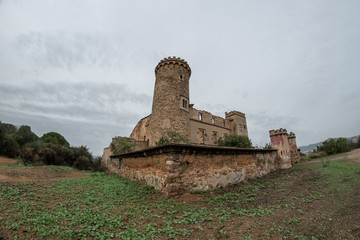 Old ruin of castle near by Barcelona, spain