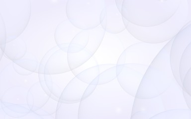 Abstract white background. Backdrop with light transparent bubbles. 3D illustration