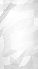 White abstract background. Lowpoly backdrop. Crumpled paper. 3D illustration