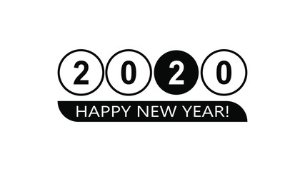 2020. New Year / Christmas banner. Ready-made illustration or element for your design. Vector.