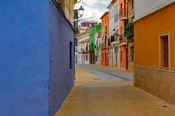 Fototapeta na wymiar Old town of Denia city in Alicante, coastal and cultural tourist icon in Spain