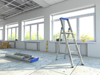 3D rendering premises under repair
