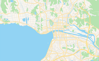 Printable street map of Matsue, Japan