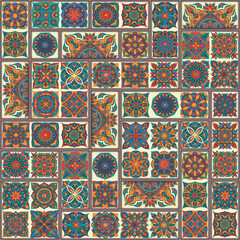 Ornate floral seamless texture, endless pattern with vintage mandala elements. - 297315761